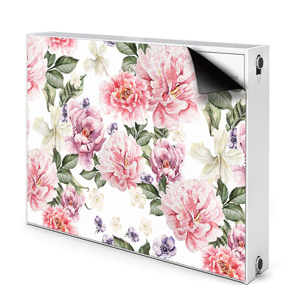 Decorative radiator cover Art flowers