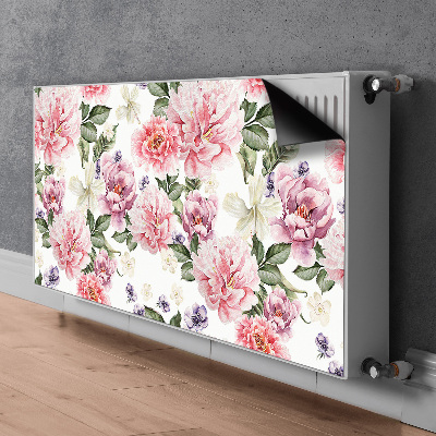 Decorative radiator cover Art flowers