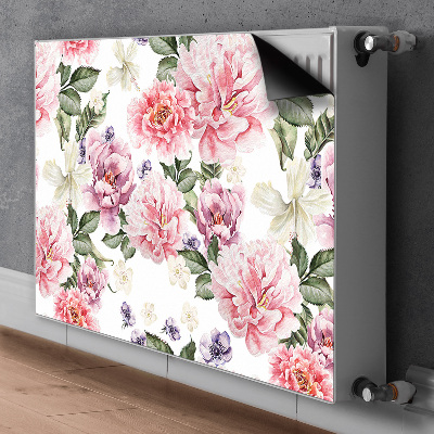 Decorative radiator cover Art flowers