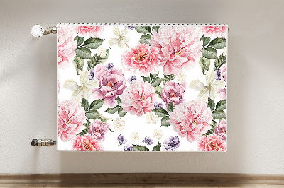 Decorative radiator cover Art flowers