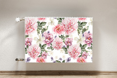 Decorative radiator cover Art flowers