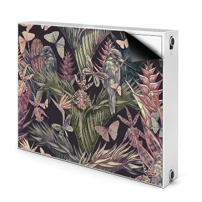 Magnetic radiator mat Birds and leaves