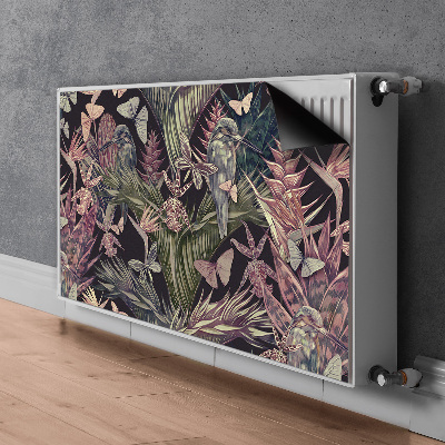 Magnetic radiator mat Birds and leaves