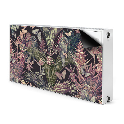 Magnetic radiator mat Birds and leaves