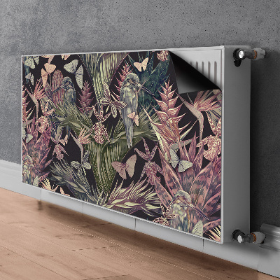 Magnetic radiator mat Birds and leaves