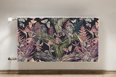 Magnetic radiator mat Birds and leaves