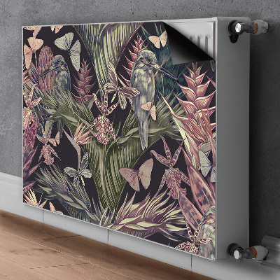 Magnetic radiator mat Birds and leaves