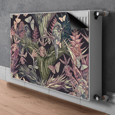 Magnetic radiator mat Birds and leaves