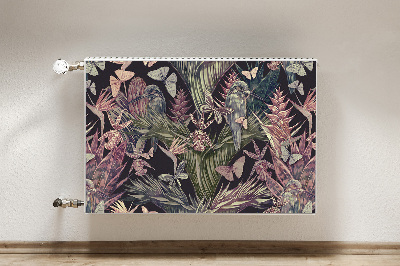 Magnetic radiator mat Birds and leaves