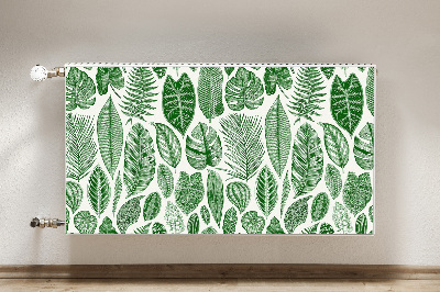 Decorative radiator mat Palm leaves