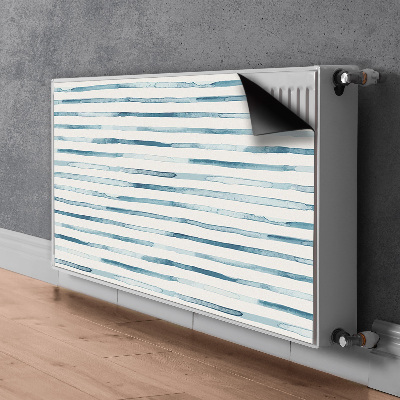 Magnetic radiator cover Blue lines