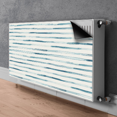 Magnetic radiator cover Blue lines