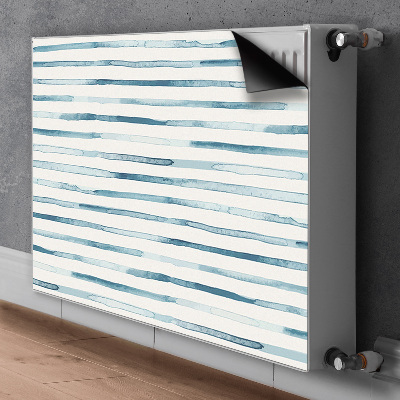 Magnetic radiator cover Blue lines