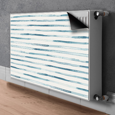 Magnetic radiator cover Blue lines