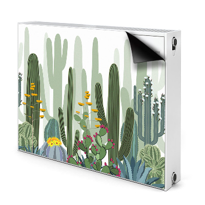 Printed radiator mat Flowering cacti