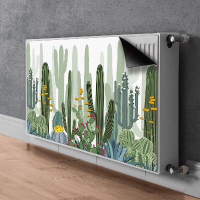 Printed radiator mat Flowering cacti