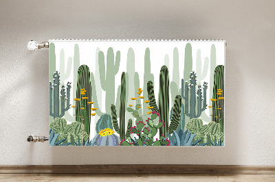 Printed radiator mat Flowering cacti