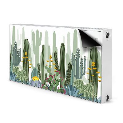 Printed radiator mat Flowering cacti