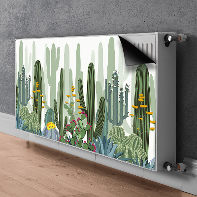 Printed radiator mat Flowering cacti