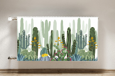 Printed radiator mat Flowering cacti