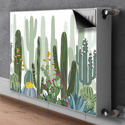 Printed radiator mat Flowering cacti