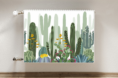 Printed radiator mat Flowering cacti