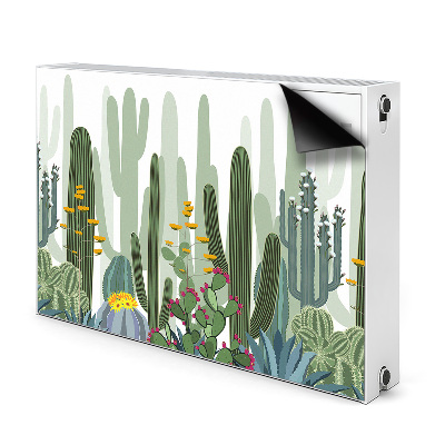 Printed radiator mat Flowering cacti