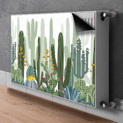 Printed radiator mat Flowering cacti