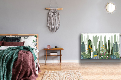 Printed radiator mat Flowering cacti