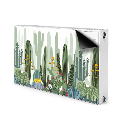 Printed radiator mat Flowering cacti