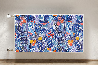 Decorative radiator cover Tropical vegetation