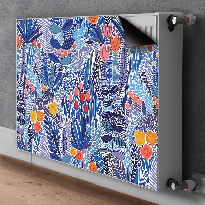 Decorative radiator cover Tropical vegetation