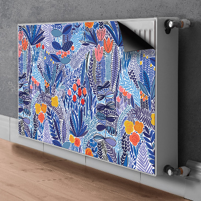 Decorative radiator cover Tropical vegetation