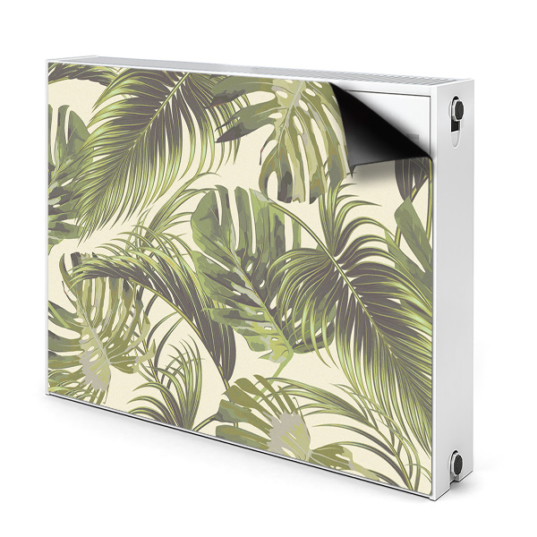 Decorative radiator cover Tropical leaves