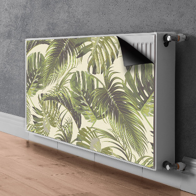 Decorative radiator cover Tropical leaves