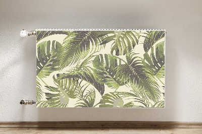 Decorative radiator cover Tropical leaves