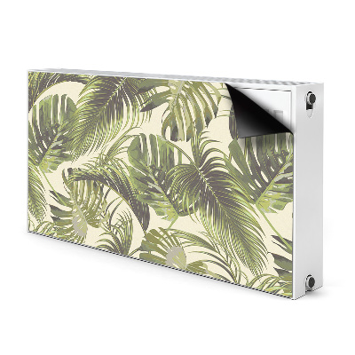 Decorative radiator cover Tropical leaves