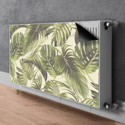 Decorative radiator cover Tropical leaves