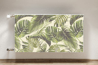 Decorative radiator cover Tropical leaves