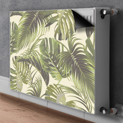 Decorative radiator cover Tropical leaves