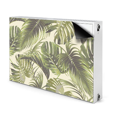 Decorative radiator cover Tropical leaves