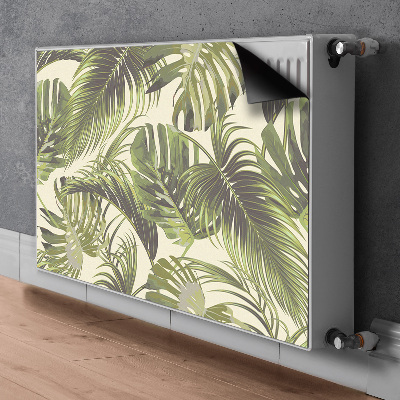 Decorative radiator cover Tropical leaves