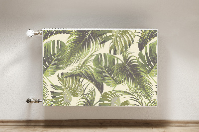 Decorative radiator cover Tropical leaves