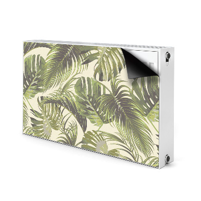 Decorative radiator cover Tropical leaves