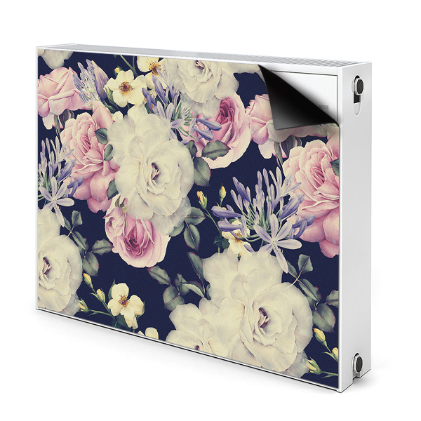 Radiator cover White vintage roses