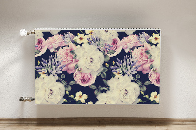 Radiator cover White vintage roses