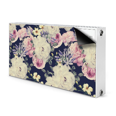 Radiator cover White vintage roses