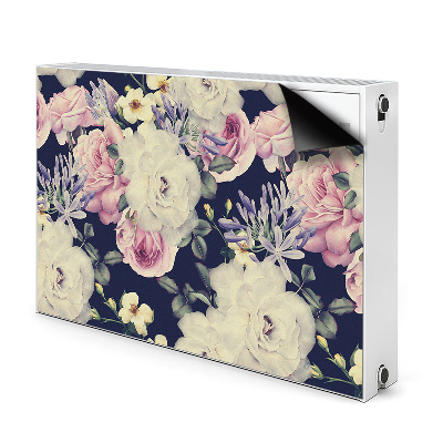 Radiator cover White vintage roses