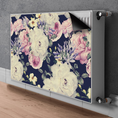 Radiator cover White vintage roses