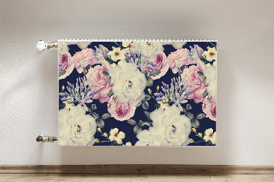 Radiator cover White vintage roses